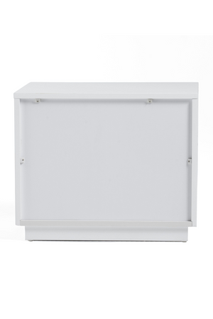 White High-Gloss 2-Drawer Nightstand | OROA Modern Token | Oroa.com