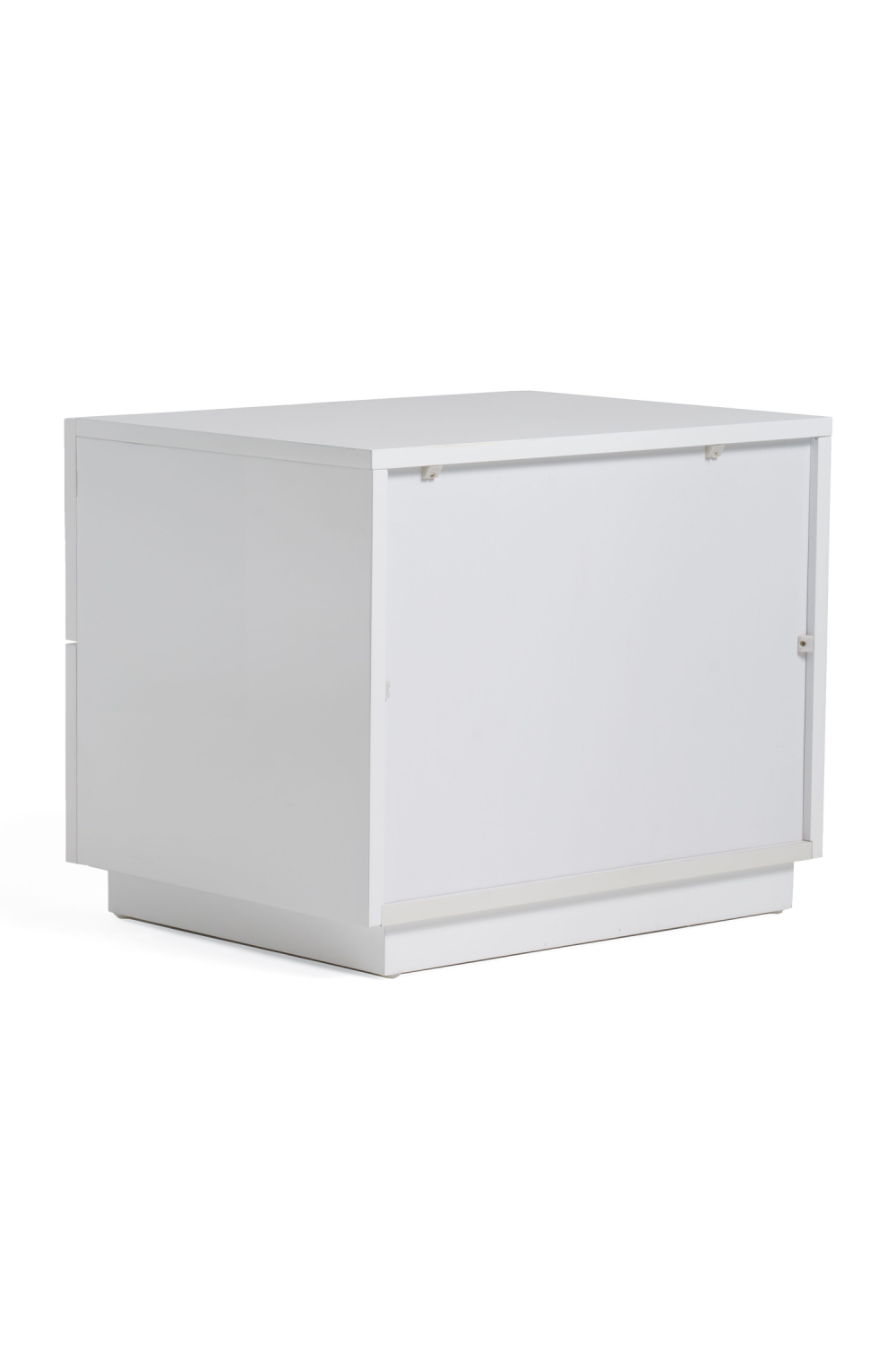 White High-Gloss 2-Drawer Nightstand | OROA Modern Token | Oroa.com