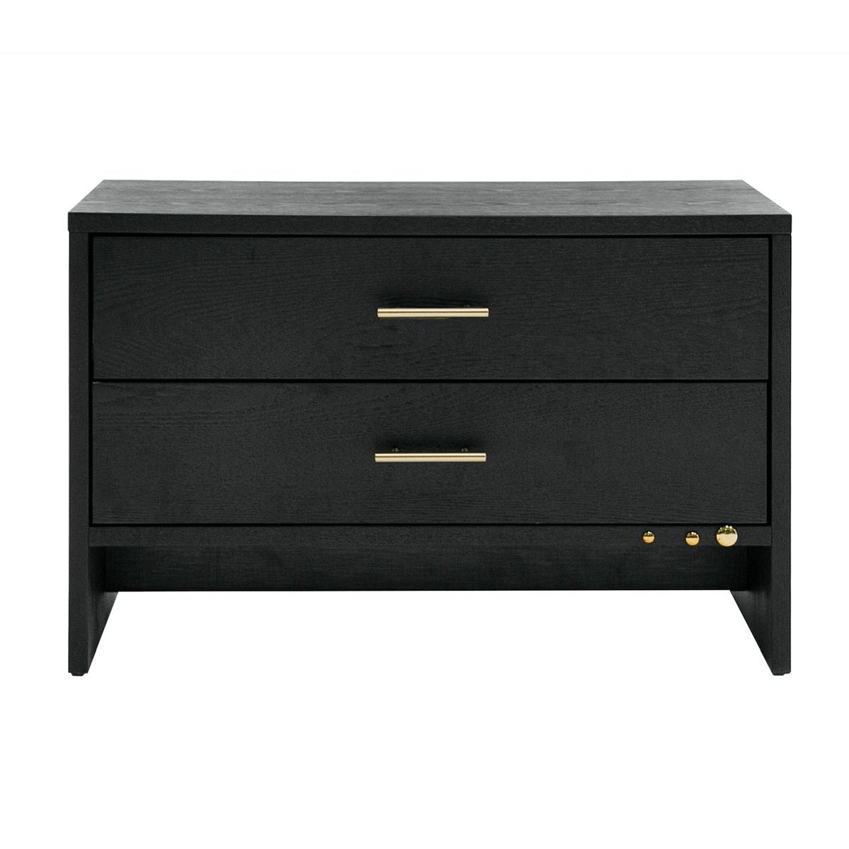 Gray Ash 2-Drawer Nightstand | OROA Modern Wales