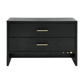 Modern European furniture - Gray Ash 2-Drawer Nightstand - www.oroa.com