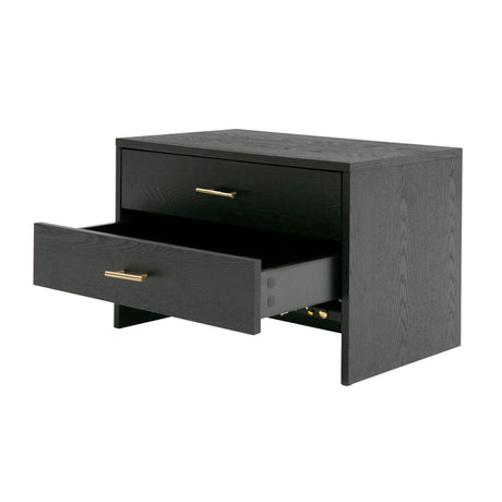 Modern European furniture - Gray Ash 2-Drawer Nightstand - www.oroa.com