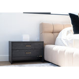 Gray Ash 2-Drawer Nightstand | OROA Modern Wales
