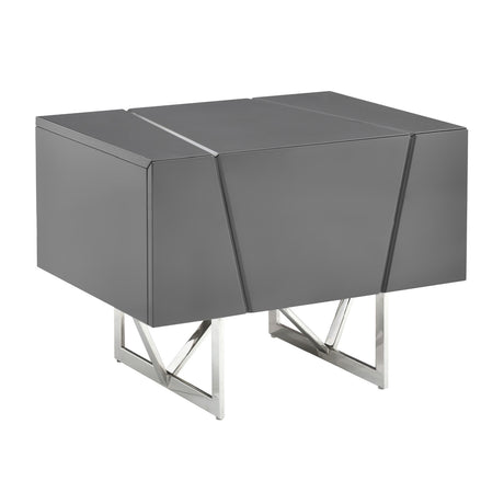 Gray 1-Drawer Nightstand | OROA Modern Chrysler