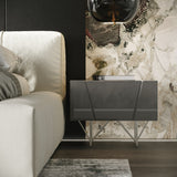 Gray 1-Drawer Nightstand | OROA Modern Chrysler
