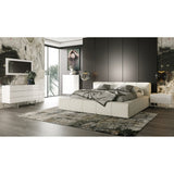 White Gloss 2-Drawer Nightstand | OROA Modern Chrysler