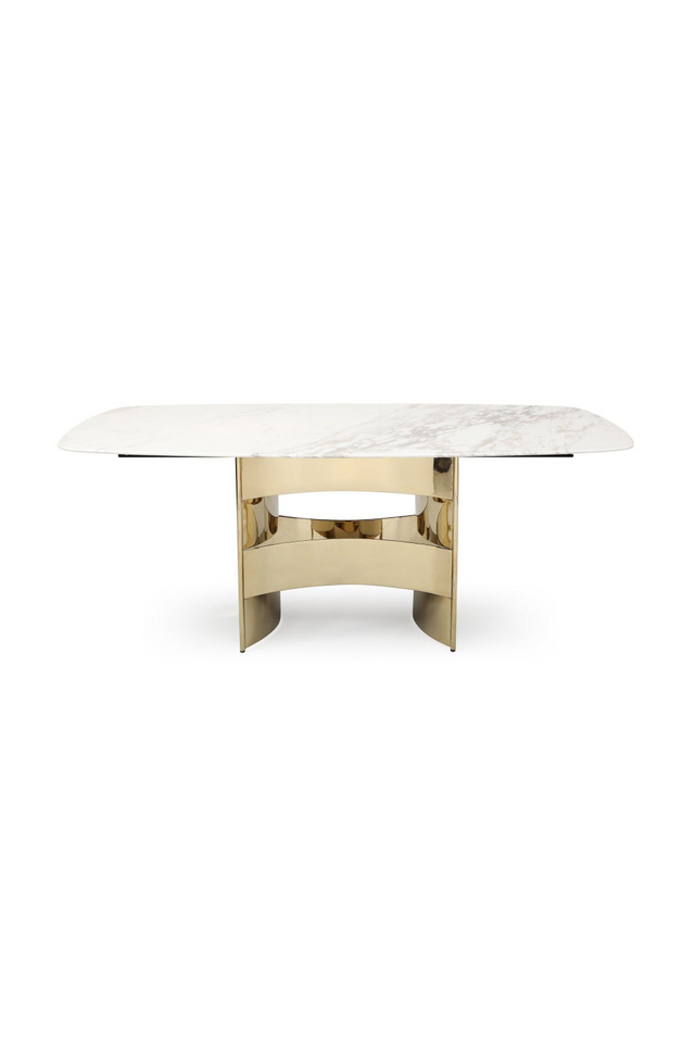 White Marble Gold Dining Table | OROA Modern Marmot | Oroa.com