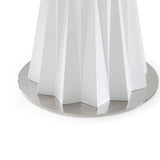 Round White Glass Dining Table | OROA Modern Cabaret