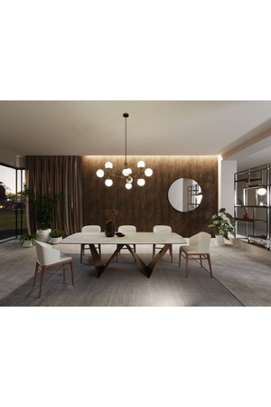 White Ceramic Dining Table | OROA Modern Melanie | Oroa.com