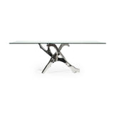 Modern European furniture - Tempered Glass Dining Table - www.oroa.com