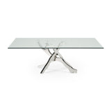 Modern European furniture - Tempered Glass Dining Table - www.oroa.com