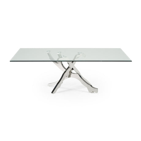 Modern European furniture - Tempered Glass Dining Table - www.oroa.com