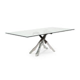 Modern European furniture - Tempered Glass Dining Table - www.oroa.com