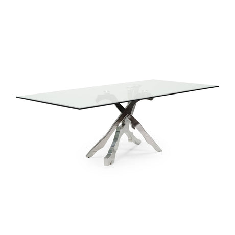Modern European furniture - Tempered Glass Dining Table - www.oroa.com