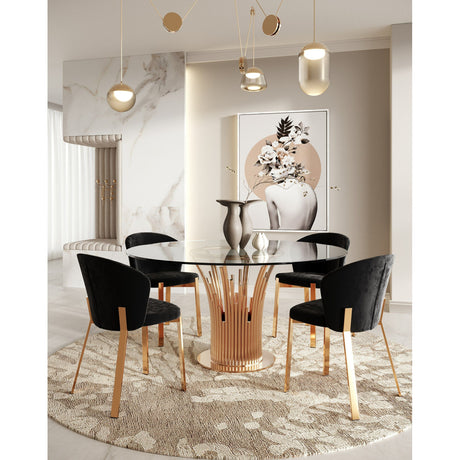 Round Glass Dining Table | OROA Modern Paxton