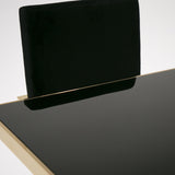 Black Glass & Rosegold Dining Table | OROA Modern Marston