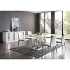White Marble Rectangular Dining Table | OROA Modern Marston