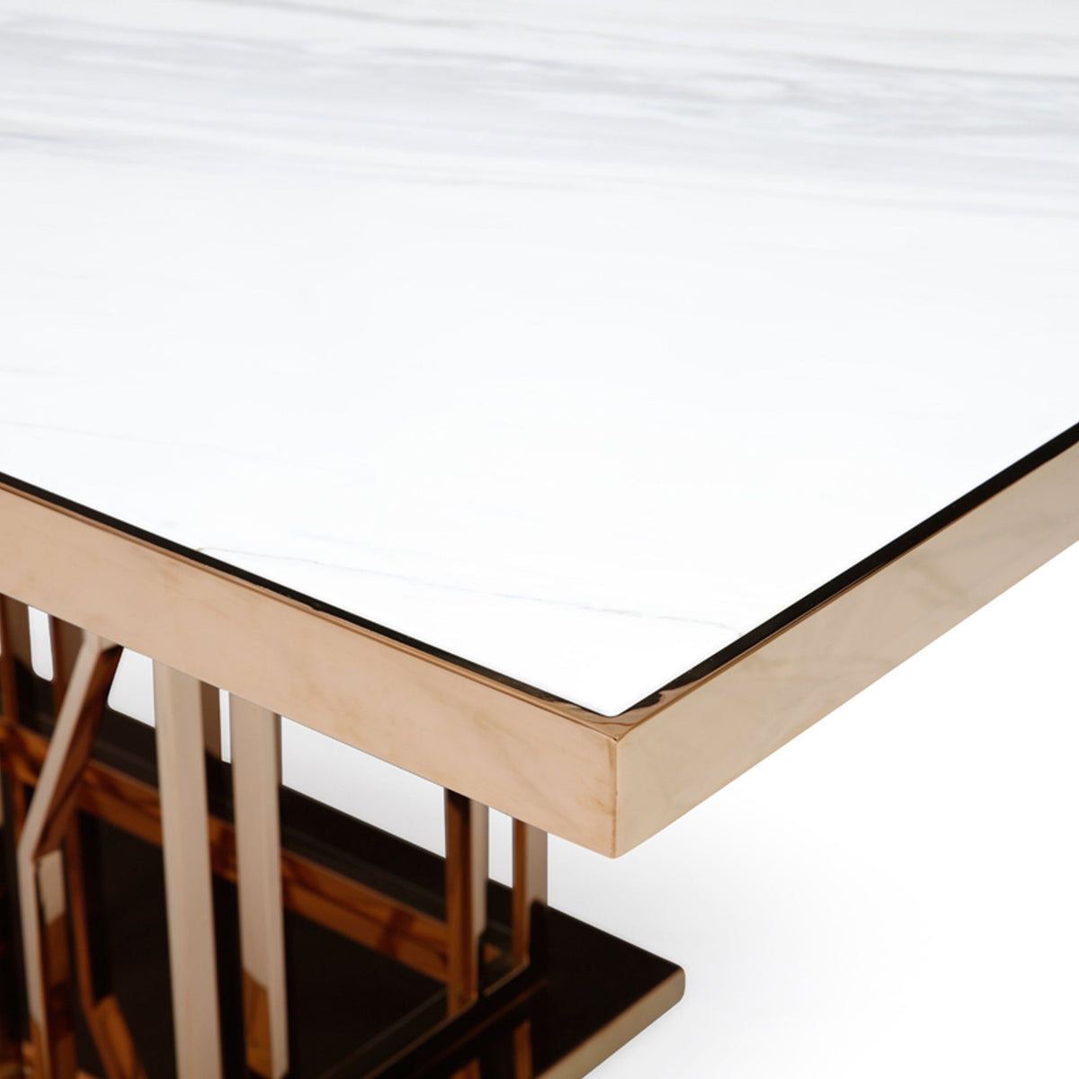 White Marble Rectangular Dining Table | OROA Modern Marston
