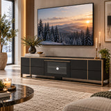 Black 4-Drawer TV Stand | OROA Modern Cartier