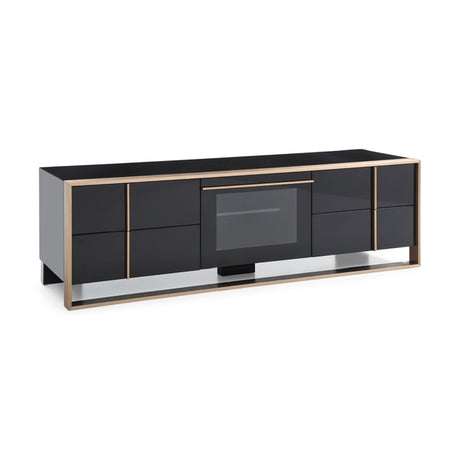 Modern European furniture - Black 4-Drawer TV Stand - www.oroa.com