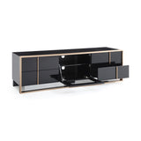 Black 4-Drawer TV Stand | OROA Modern Cartier
