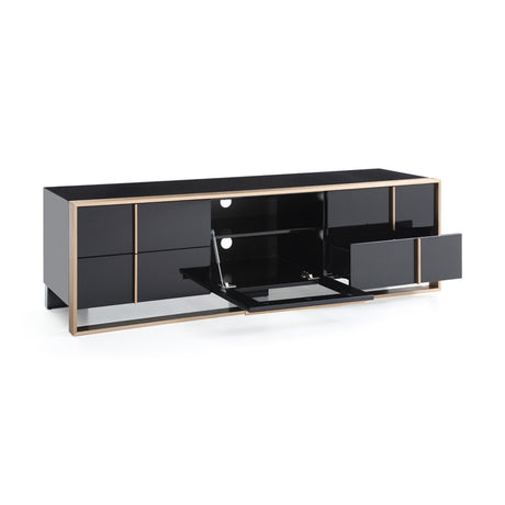 Modern European furniture - Black 4-Drawer TV Stand - www.oroa.com