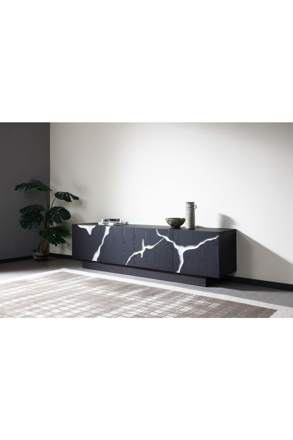 Matte Brown 4-Door TV Stand | OROA Modern Aspen | Oroa.com