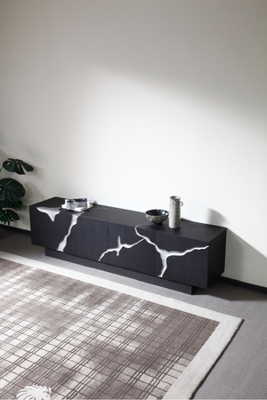 Matte Brown 4-Door TV Stand | OROA Modern Aspen | Oroa.com
