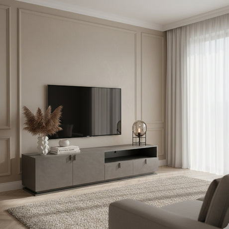   Gray Crackle TV Stand | Oroa.com