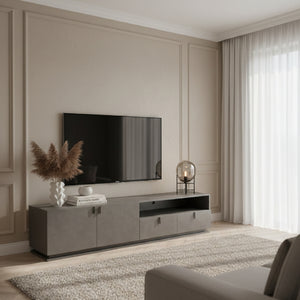  Gray Crackle TV Stand | Oroa.com