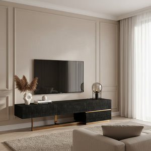   Black Ash 4-Drawer TV Stand | Oroa.com
