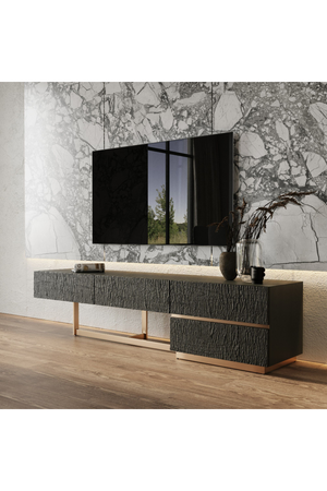 Black Ash 4-Drawer TV Stand | OROA Modern Tasha | Oroa.com