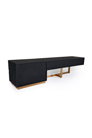 Black Ash 4-Drawer TV Stand | OROA Modern Tasha | Oroa.com