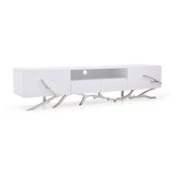 White High-Gloss Media Unit | OROA Modern Legend