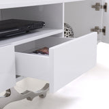 White High-Gloss Media Unit | OROA Modern Legend