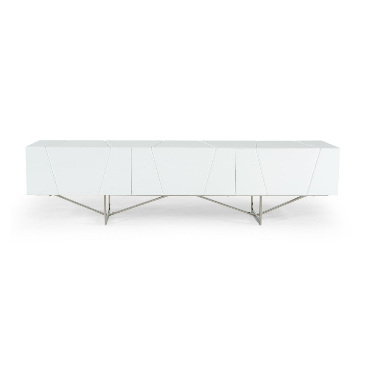 Glossy White 3-Drawer TV Stand | OROA Modern Chrysler