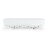 Glossy White 3-Drawer TV Stand | OROA Modern Chrysler