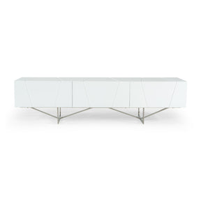 Modern European furniture - Glossy White 3-Drawer TV Stand - www.oroa.com