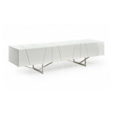 Glossy White 3-Drawer TV Stand | OROA Modern Chrysler