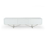 Glossy White 3-Drawer TV Stand | OROA Modern Chrysler