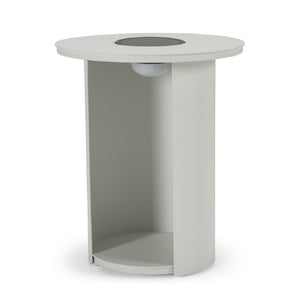   Outdoor White End Table with Solar Light S | Oroa.com