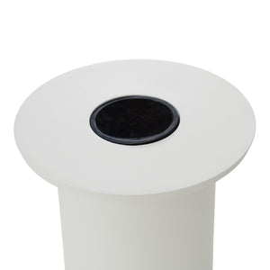  Outdoor White End Table with Solar Light S | Oroa.com