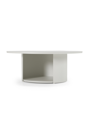 Round Outdoor White Coffee Table | OROA Modern Onza | Oroa.com