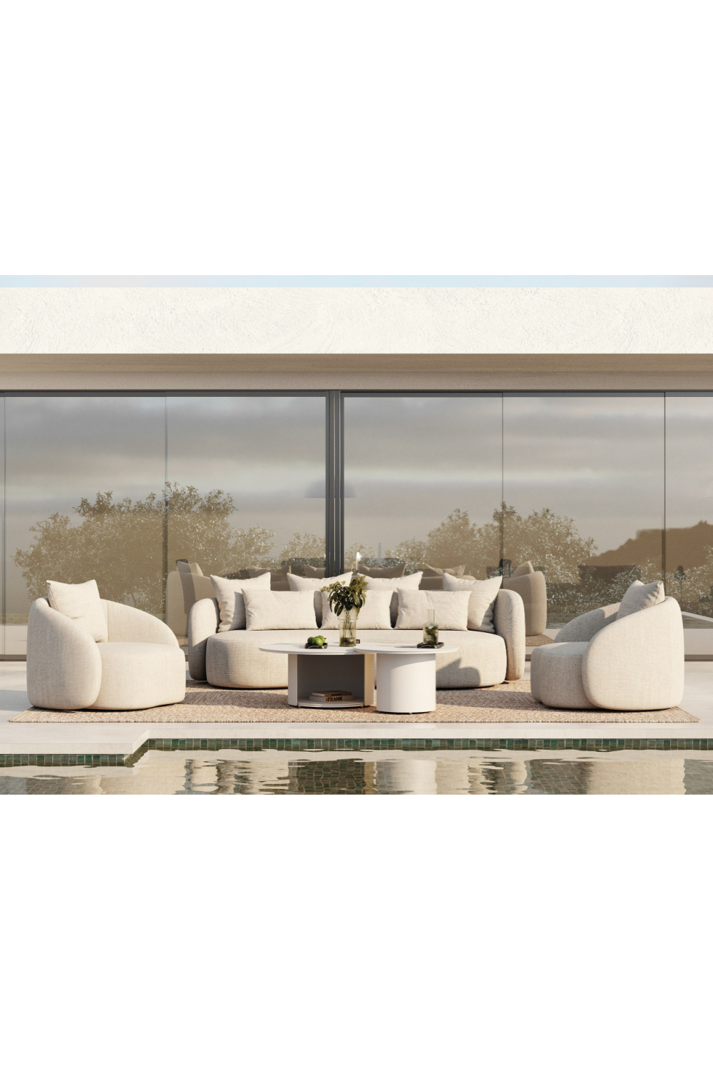 Beige Outdoor Lounge Chair | OROA Modern Tabarca | Oroa.com