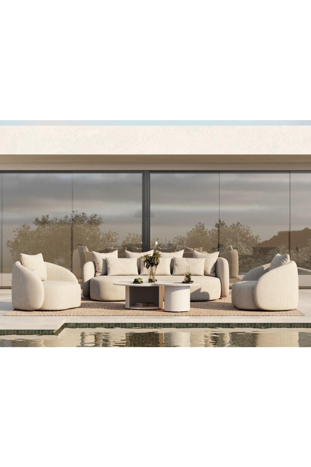 Beige Outdoor Lounge Chair | OROA Modern Tabarca | Oroa.com