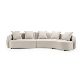 Beige Outdoor Sectional Sofa – Tabarca – front view