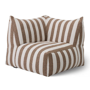 Brown Stripes Outdoor Corner Sofa | Oroa Modern Lanuza | Oroa.com