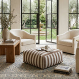 Brown Stripes Outdoor Ottoman | Oroa Modern Lanuza | Oroa.com