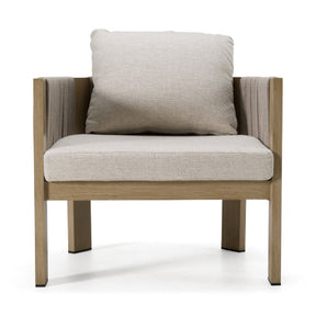 Gray Rope Outdoor Lounge Chair – Salvora – front view