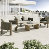 Gray Rope Outdoor Lounge Chair | OROA Modern Salvora