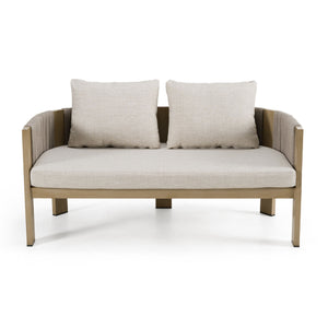   Outdoor Gray Rope Loveseat | Oroa.com